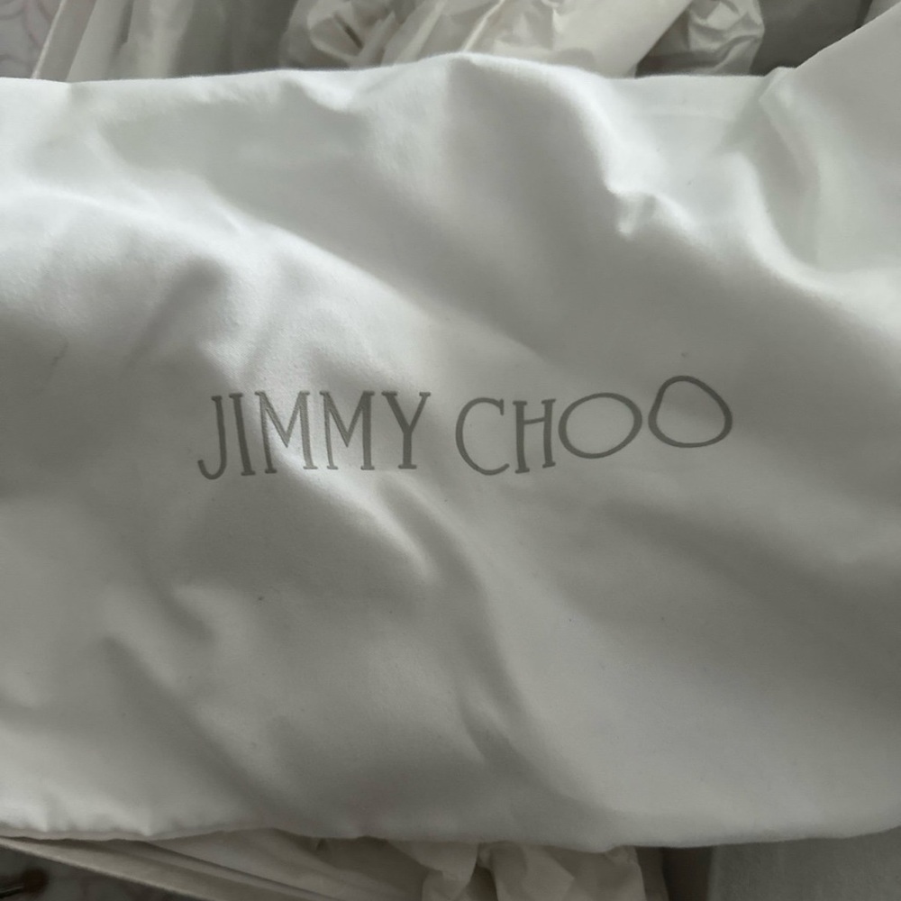 Jimmy Choo Sparkling Silver Heels - Picture 6 of 7